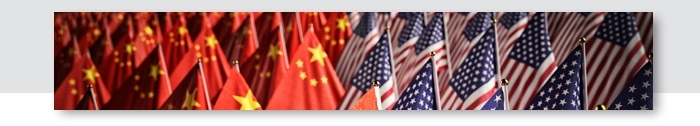 US China Flags